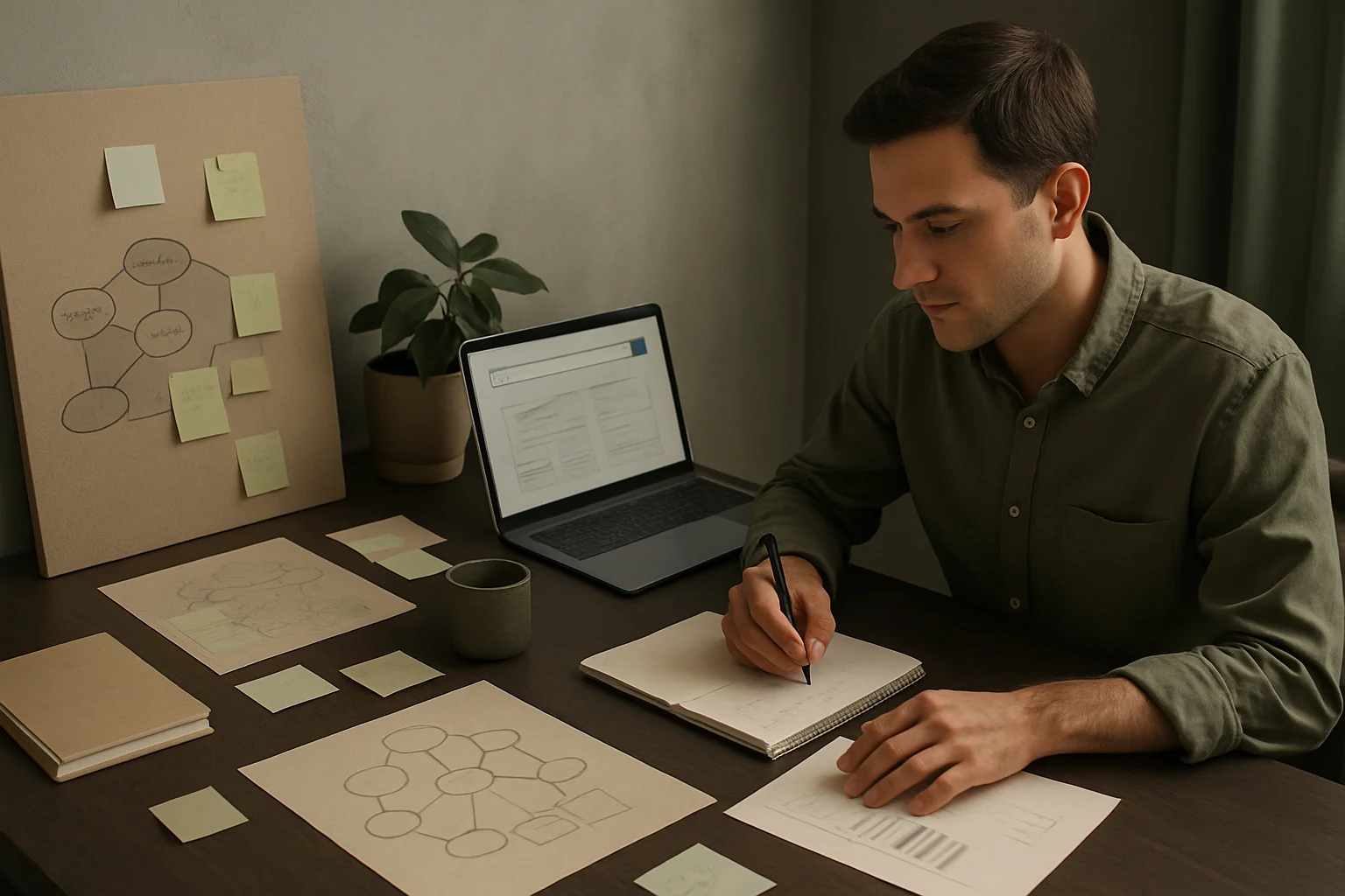 Warsztat SEOmmerce z uporzadkowanymi materialami strategicznymi, analiza danych i planem rozwoju serwisu. Editorialny hero dla artykulu "Jak znaleźć zapytania użytkowników Google".