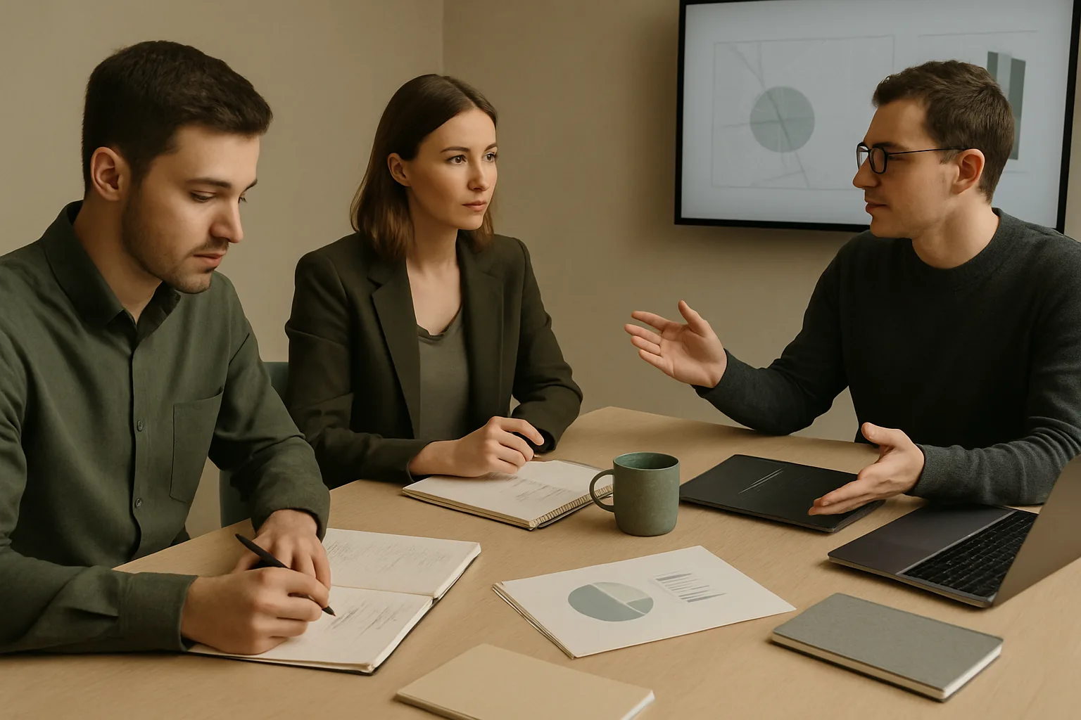 Warsztat SEOmmerce z uporzadkowanymi materialami strategicznymi, analiza danych i planem rozwoju serwisu. Editorialny hero dla artykulu "Lokalne SEO dla firm usługowych w łódzkim".