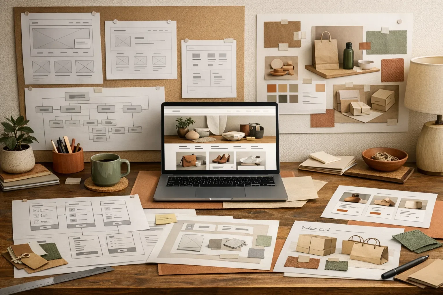 Studio strategii dla sklepu internetowego z porownaniem platform, architektura sklepu i planem wzrostu SEO. Hero dla strony "Sklepy internetowe Łódź".